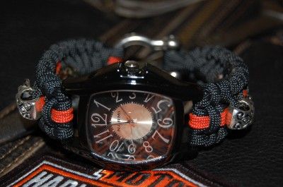 The ULTIMATE Harley Davidson Colors Paracord Watch Black  