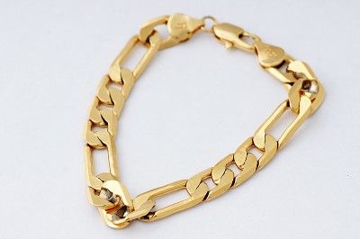 20g 18K Solid Yellow Gold Filled Mens Bracelet Chain B10