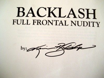 SIGNED  Backlash Full Frontal Nudity, Kevin Blankenship  