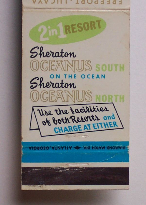 1960s Matchbook Sheraton Lucaya Freeport Bahamas MB  