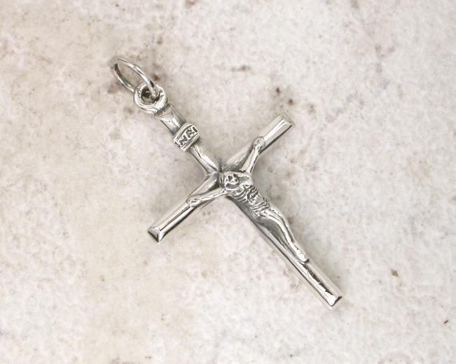 UNIQUE .925 STERLING SILVER CRUCIFIX CROSS PENDANT  