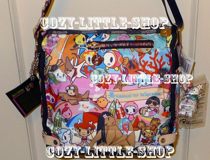 NWT LeSportsac TOKIDOKI SPIAGGIA *STELLINA* Bag~UNICORNO+OCTOPUS 