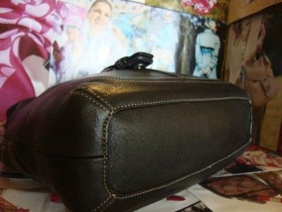 COACH~BLACK~LEATHER~HAMPTONS~BUCKLE~HOBO~BAG~PURSE~  