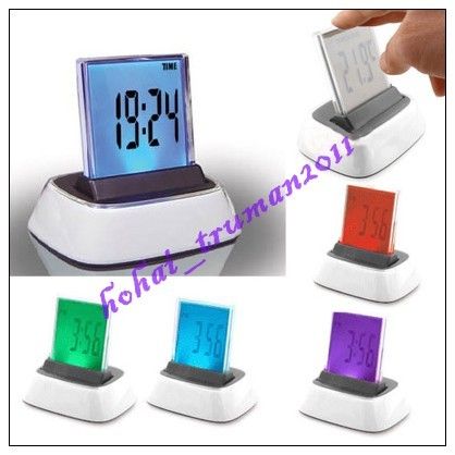 Quad band GSM SIM Card Spy Ear Bug colorful Desk Alarm Clock Voice 