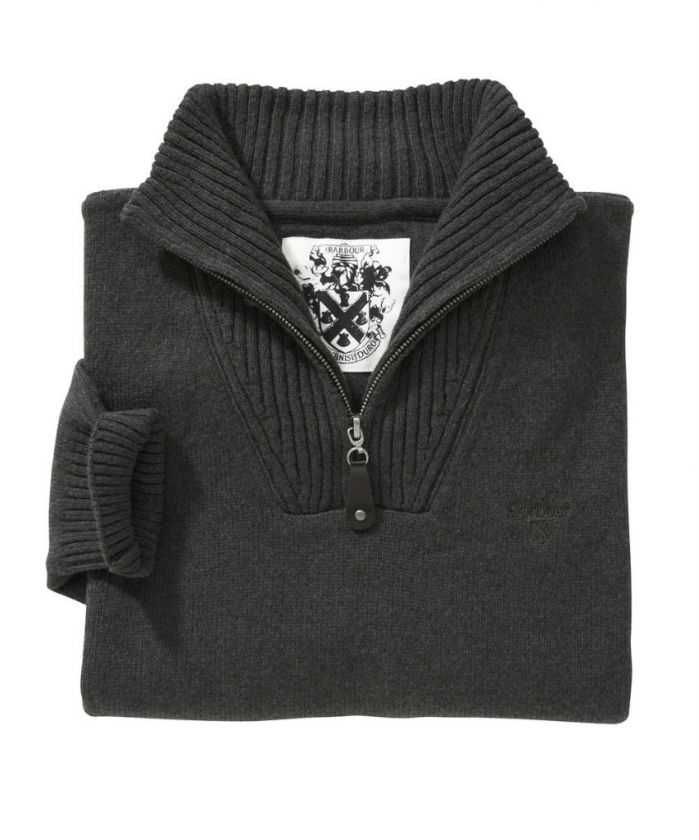 D2517 Barbour Chunky 1/2 Zip Neck Lambswool Sweater  