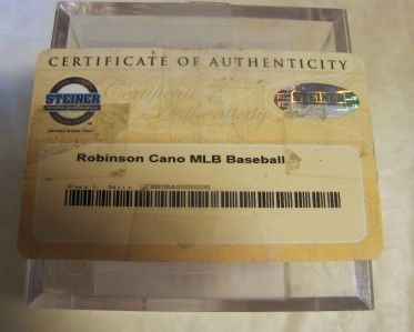 Yankees Robinson Cano Signed Autographed Baseball. Steiner  