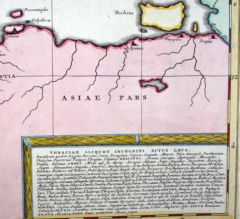 1700 Mortier Ortelius ANCIENT THRACE Bosporus, N Greece  