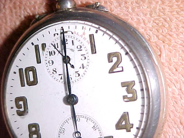 1914 ZENITH Sterling POCKET  ALARM  Gandhis Watch  