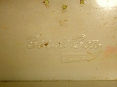 Vtg. 50s/60s LINCOLN BeautyBox BREAD BOX Mirror Chrome Decor Panel 