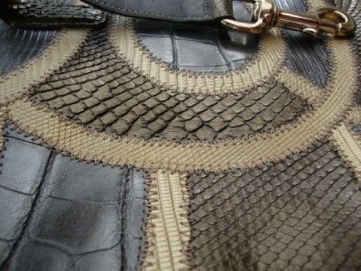 GUCCI Metallic Snake & Crocodile Jackie O Bouvier Hobo LIMITED  