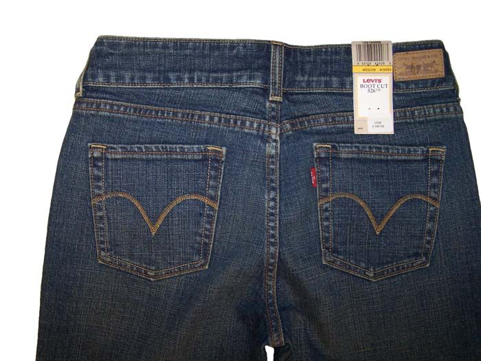 Levis 526 Womens Slender Boot Cut Jeans Broken Dark *  