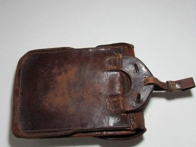 WW1 JAPANESE LEATHER BAG DOCUMENT MAP HOLDER ARMY WWI VTG JAPAN WW2 