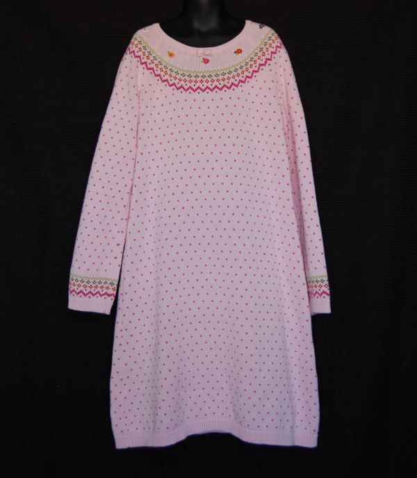   Fall Forest Pink Sweater Dress size 10 Child Girl Winter Clothes