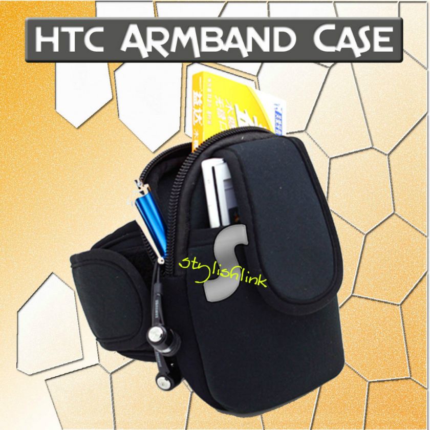BLACK WRIST ARMBAND COVER CASE Verizon HTC Droid Eris 6200 / Touch2 
