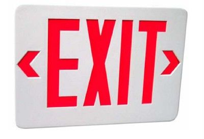 LED Exit Sign Light Emergency Battery Backup Remote  