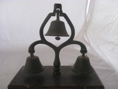 ANTIQUE VICTORIAN BRASS SHIRE HORSE HEAD BELL DECORATION GOOD SOUND 