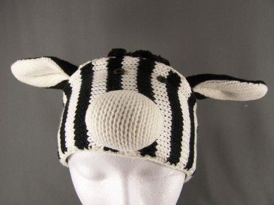   animal face knit ear warmer muff head wrap hat headband fleece  