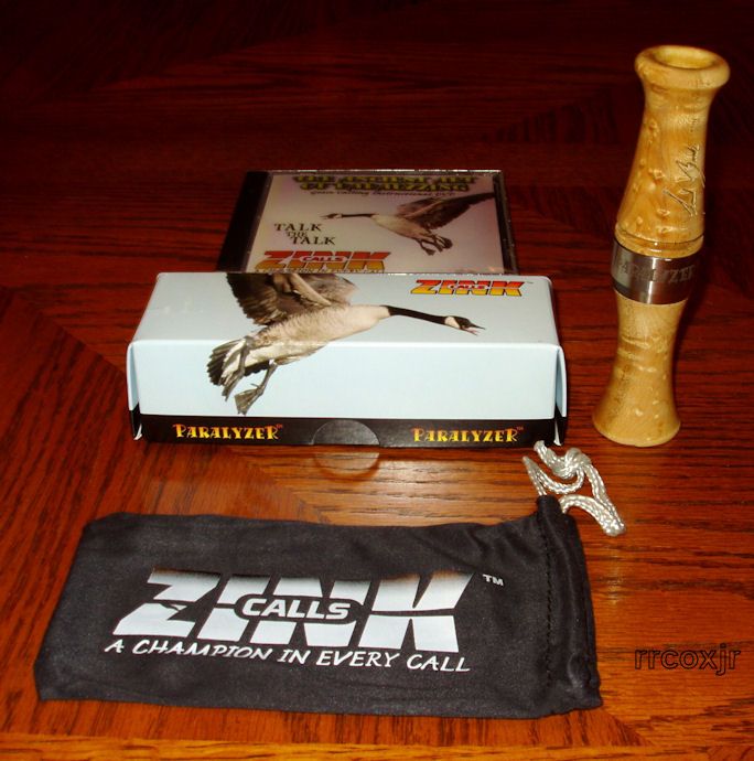   ZINK CALLS SR 1 PARALYZER GOOSE CALL BIRDSEYE MAPLE WOOD NEW  