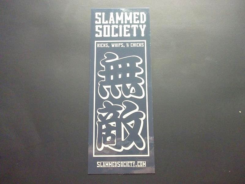 Slammed Society Fatlace Bumper Sticker JDM TALL  