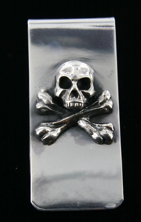 King Baby Studios 925 SKULL & CROSSBONES Money Clip  