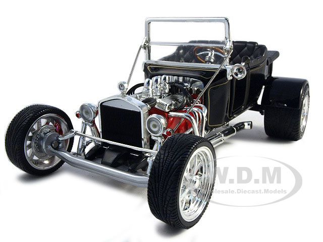 1923 FORD T BUCKET ROADSTER BLACK 118 DIECAST MODEL  