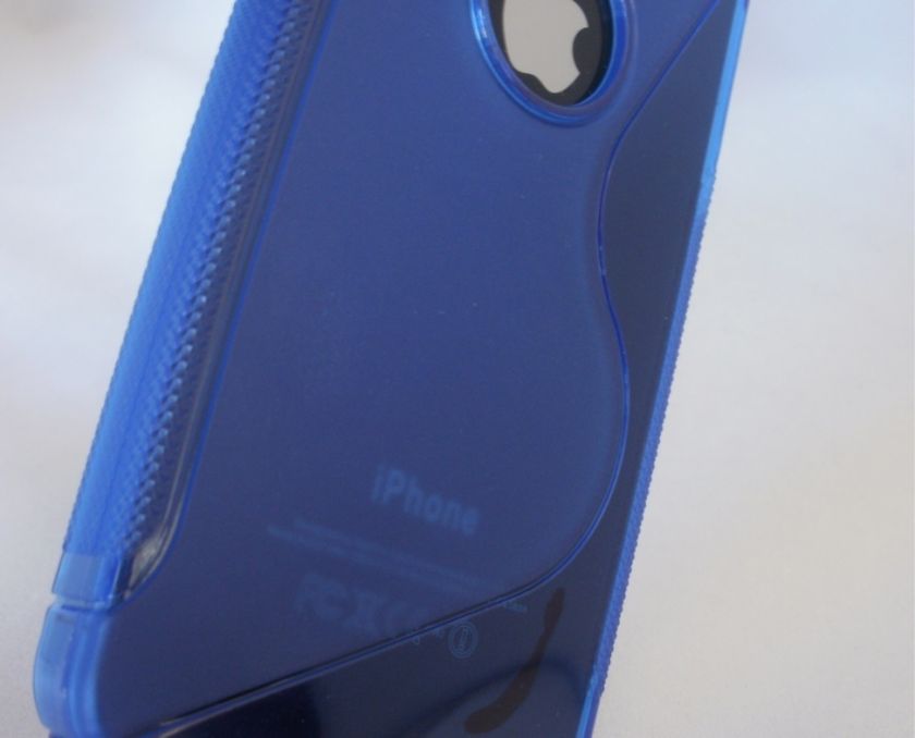 Apple iPhone 4G/4S Soft Wave Case. Blue. US Seller/Shipper. AT&T 