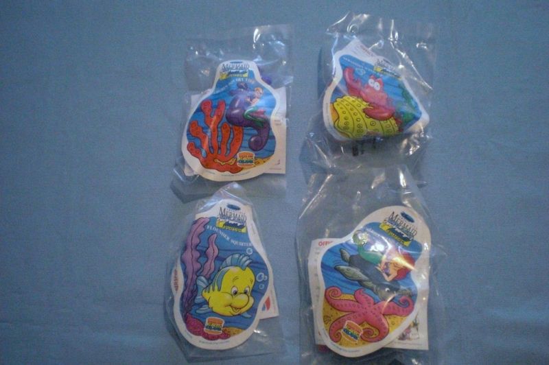 Burger King 1993 The Little Mermaid Set of 4 MIP  