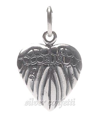 Sterling Silver ANGEL Framed by HEART WINGS Charm  