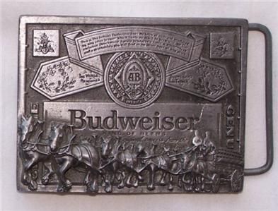 VINTAGE BUDWEISER CLYDESDALE BELT BUCKLE  