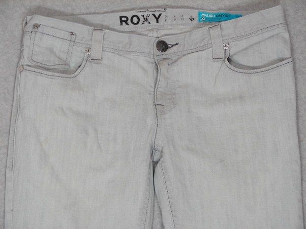 ROXY BRAND MALIBU BABY BELL FIT WOMENS JEANS sz13 GRAY; NICE JEANS 