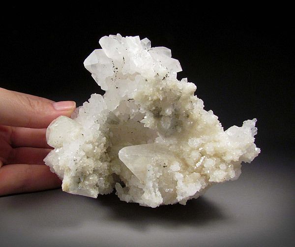 Quartz and Calcite on Danburite, San Luis Potosi, Mexico  