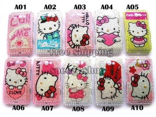 Hello kitty Rhinestone Bling Case for HTC G16 ChaCha  