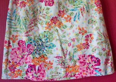 Sz 10 Knee Length TALBOTS A Line COLORFUL Floral Print SPRING Multi 