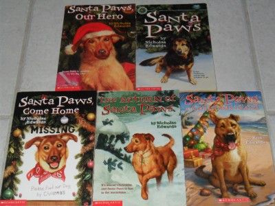 Lot (5) SANTA PAWS Chapter Books RL4 Nicholas Edwards VG  