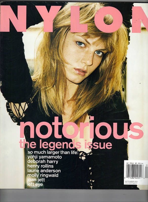 ANGELA LINDVALL Nylon Magazine 9/01 JOAN JETT LEFT EYE  