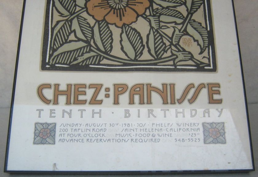 Chez Panisse 10th BIRTHDAY David L Goines Lithograph  