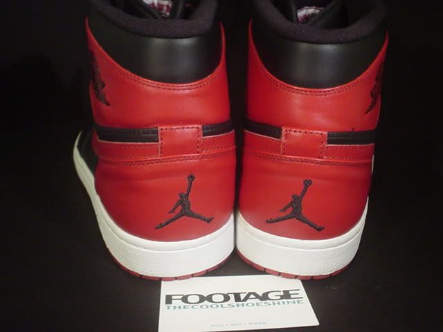 2009 Nike Air Jordan I Retro DMP CHICAGO BULLS BLACK VARSITY RED WHITE 