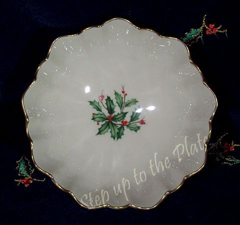 Lenox China Scalloped HOLIDAY Candy Bowl or Nut Dish /s for Christmas 