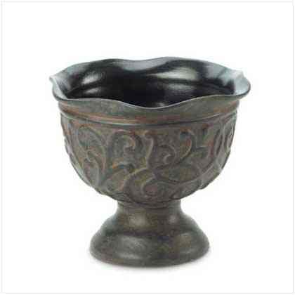 Greek Scroll Clay Flower Pot Garden Planter Pedestal  