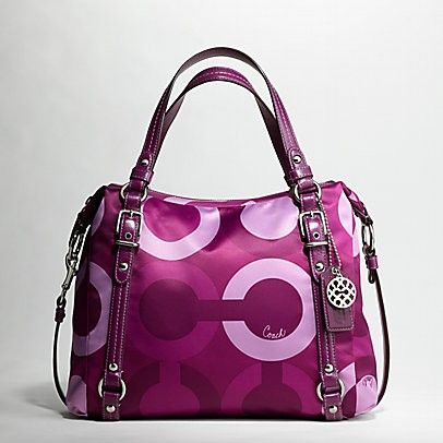 COACH Graphic Op Art ALEXANDRA Shoulder Bag 15530 PLUM  