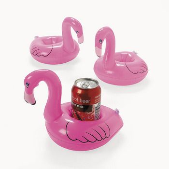 Inflatable Floating Flamingo Coasters 4 pcs (34555)  