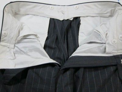 PRISTINE Samuelsohn Gray Stripe Dormeuil Super 120s & Cashmere Suit 