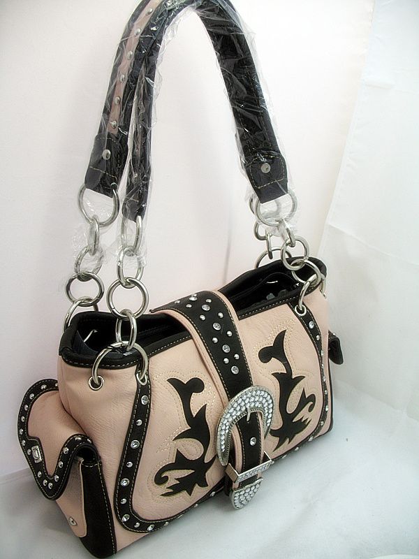 COMBO PINK COWGIRL RUSTIC COUTURE WESTERN WOMENS HANDBAG & CLUTCH 