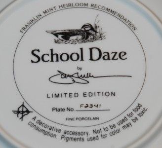   Mint/James Killen Ltd Ed Plate SCHOOL DAZE   Five puppies  