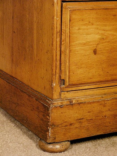 ANTIQUE Golden ASH Vanity DRESSER CHEST w/ Mirror  