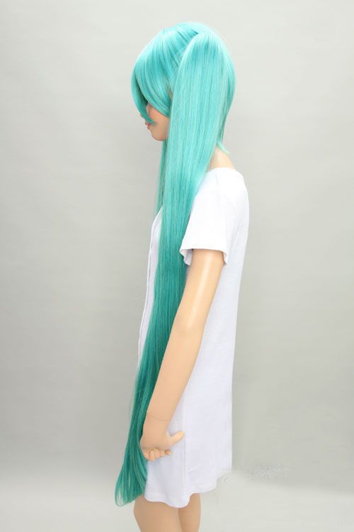 Cute 130CM Long vocaloid miku long blue straight Fashion Cosplay 