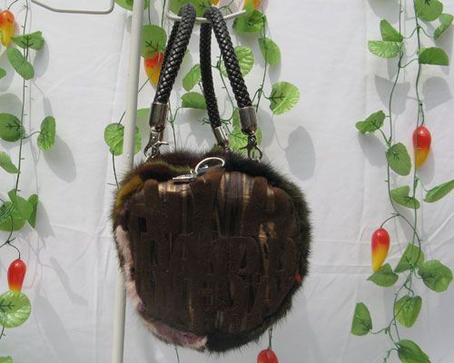 NEW CUT Gorgeous ReaL Genuine Mink Fur Handbag M025  