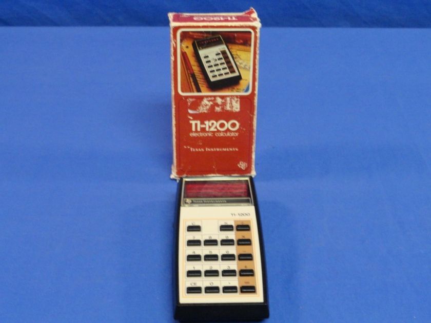 Texas Instruments Vintage TI 1200 Calculator D76  