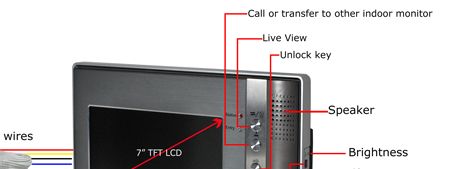 door station 3x 7 LCDs Video DoorPhone Intercom kit  