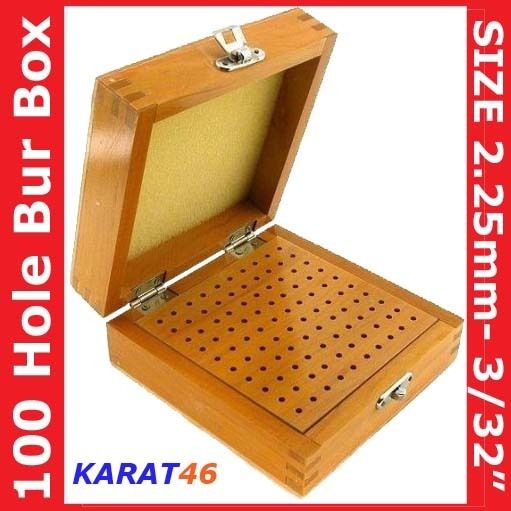   BUR BOX HOLDS DRILLS BRUSHES ABRASIVES ROTARY & FLEXSHAFT TOOLS  